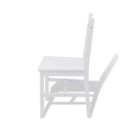 Ensemble de salle à manger trois pièces Pinède Blanc