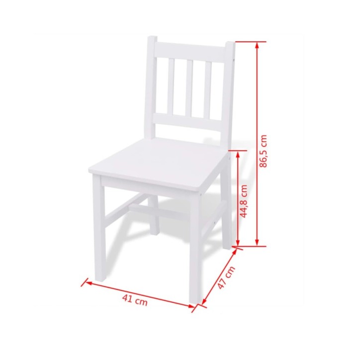 Ensemble de salle à manger trois pièces Pinède Blanc