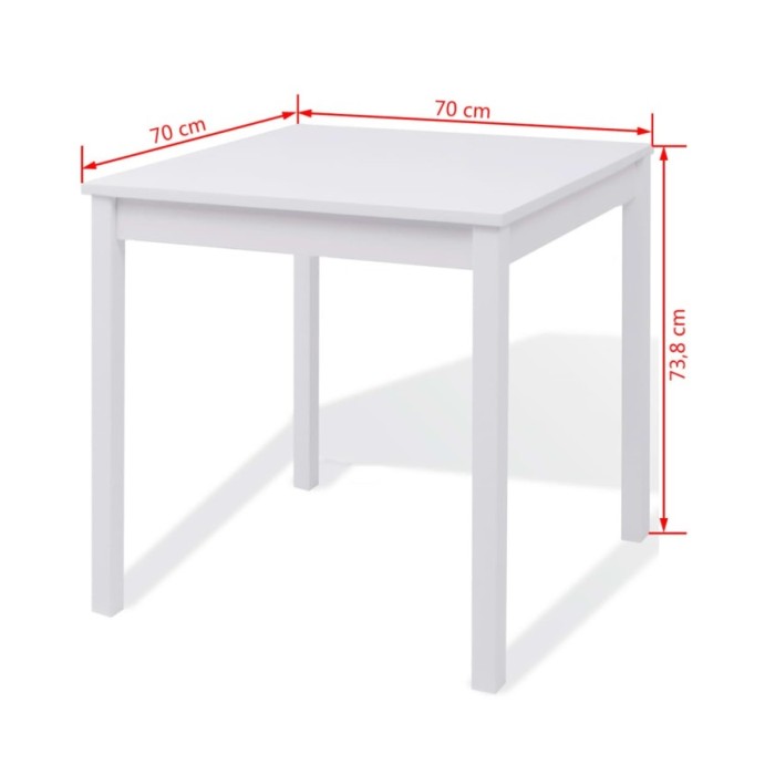 Ensemble de salle à manger trois pièces Pinède Blanc
