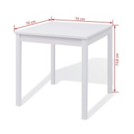 Ensemble de salle à manger trois pièces Pinède Blanc