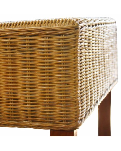 Chaises de salle à manger 2 pcs Marron Rotin naturel