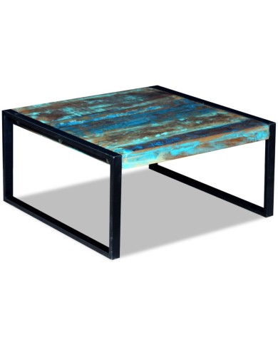 Table basse Bois de récupération massif 80 x 80 x 40 cm