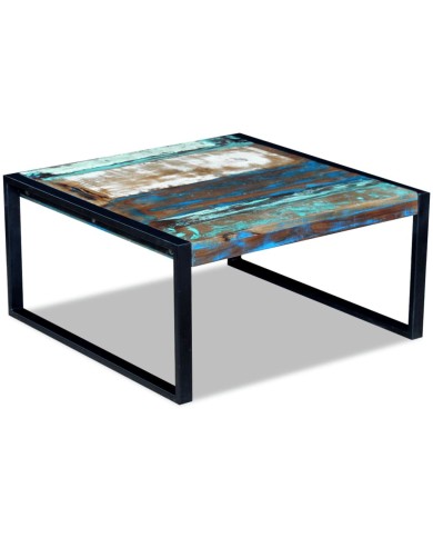 Table basse Bois de récupération massif 80 x 80 x 40 cm
