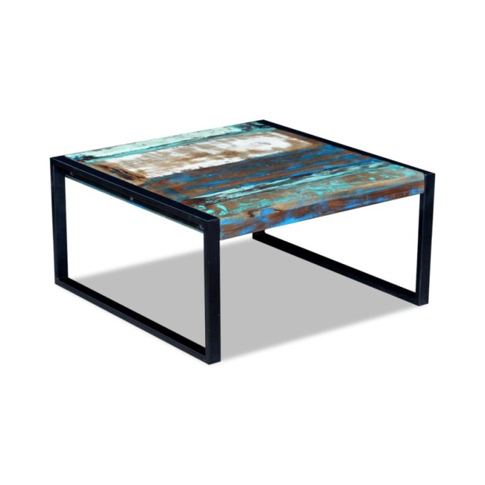 Table basse Bois de récupération massif 80 x 80 x 40 cm