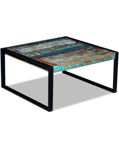 Table basse Bois de récupération massif 80 x 80 x 40 cm