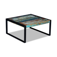 Table basse Bois de récupération massif 80 x 80 x 40 cm