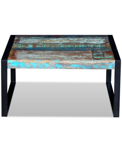 Table basse Bois de récupération massif 80 x 80 x 40 cm