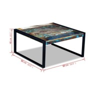 Table basse Bois de récupération massif 80 x 80 x 40 cm