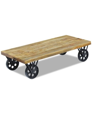 Table basse en bois de manguier 120 x 60 x 30 cm
