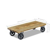 Table basse en bois de manguier 120 x 60 x 30 cm