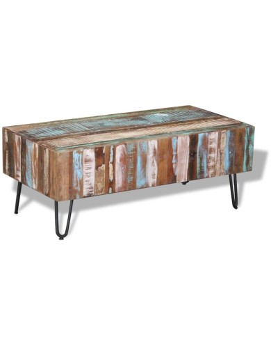 Table basse Bois massif de récupération 100x50x38 cm