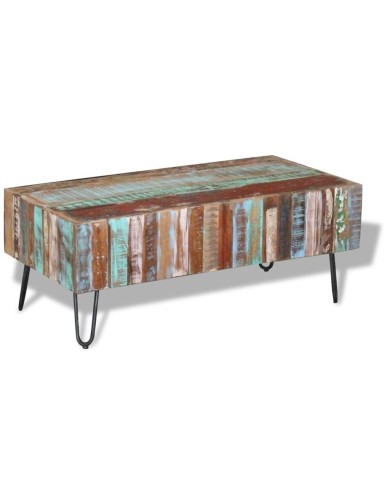 Table basse Bois massif de récupération 100x50x38 cm