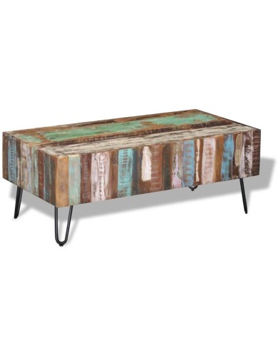 Table basse Bois massif de récupération 100x50x38 cm