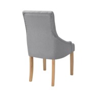 Chaises de salle à manger 2 pcs Gris clair Tissu