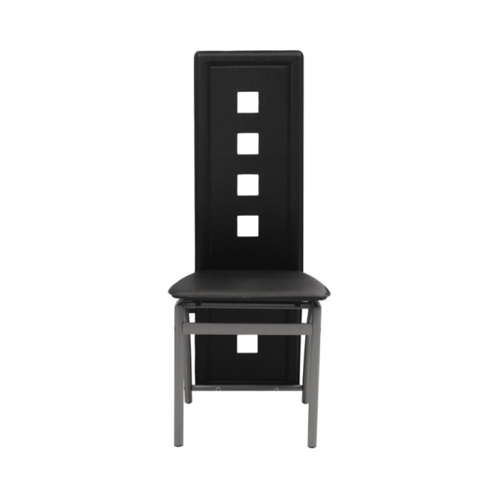 Chaises de salle à manger 4 pcs Noir Similicuir