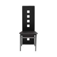 Chaises de salle à manger 4 pcs Noir Similicuir