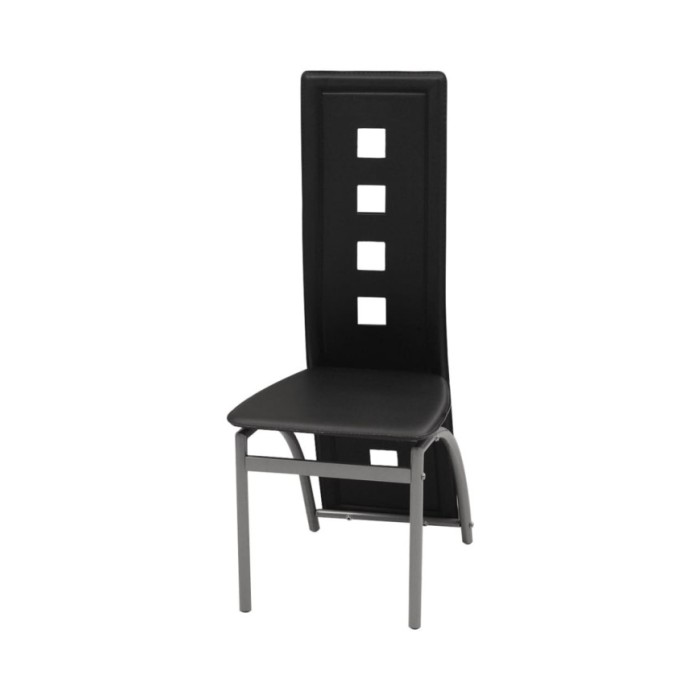 Chaises de salle à manger 4 pcs Noir Similicuir