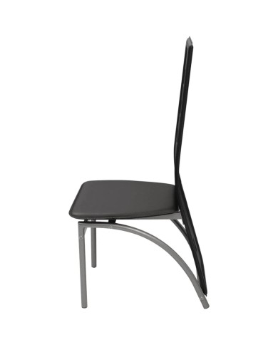 Chaises de salle à manger 4 pcs Noir Similicuir