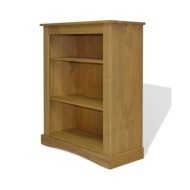 Bibliothèque 3 niveaux Gamme Corona Pin mexicain 81x29x100 cm