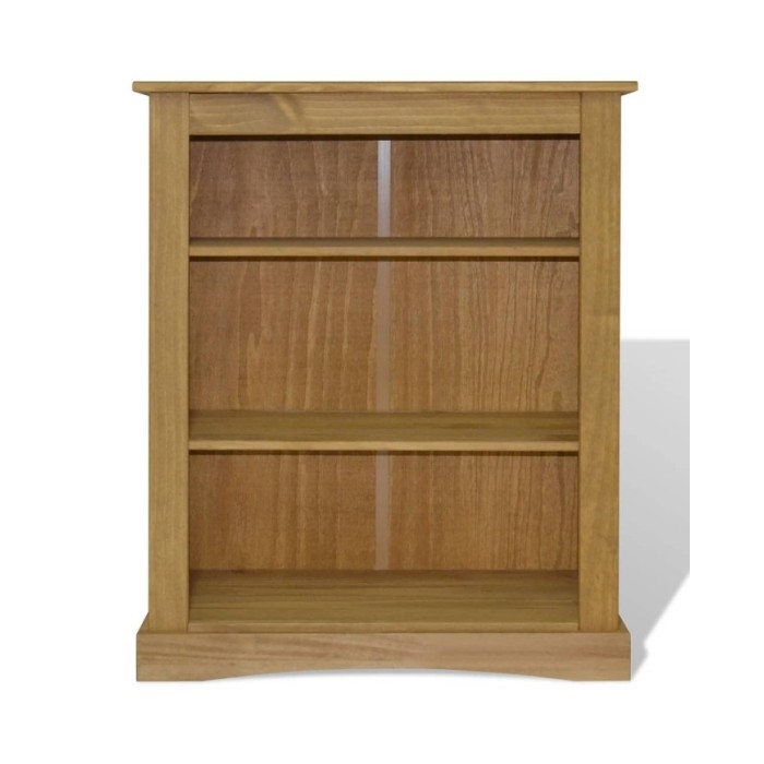 Bibliothèque 3 niveaux Gamme Corona Pin mexicain 81x29x100 cm