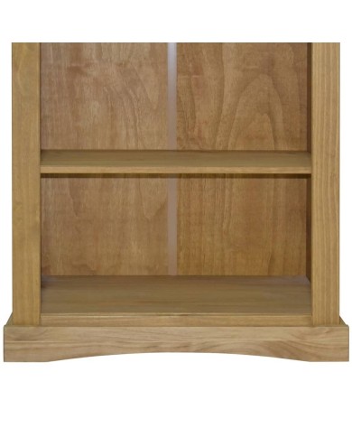 Bibliothèque 3 niveaux Gamme Corona Pin mexicain 81x29x100 cm