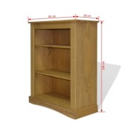 Bibliothèque 3 niveaux Gamme Corona Pin mexicain 81x29x100 cm
