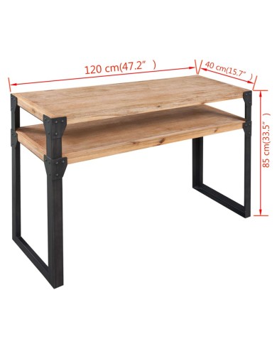 Table console Bois d'acacia massif 120 x 40 x 85 cm
