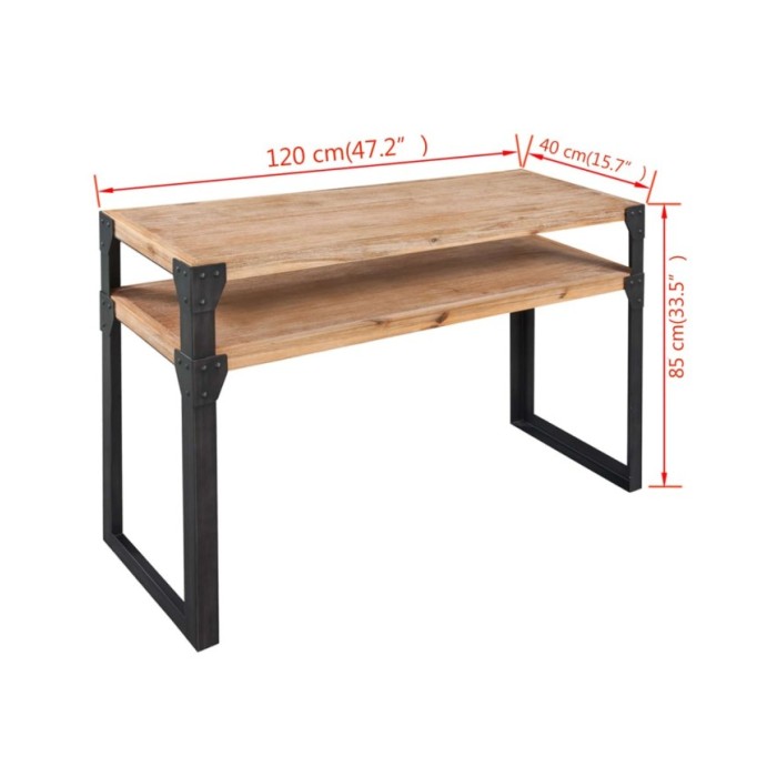 Table console Bois d'acacia massif 120 x 40 x 85 cm
