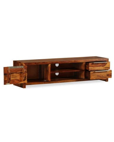 Meuble TV Bois massif de Sesham 120 x 30 x 30 cm