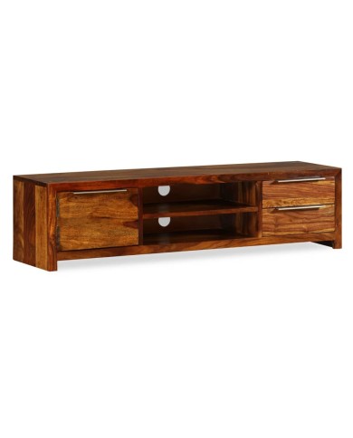 Meuble TV Bois massif de Sesham 120 x 30 x 30 cm