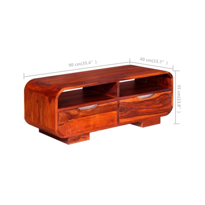 Table basse Bois massif de Sesham 90 x 40 x 35 cm