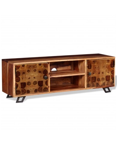 Meuble TV Bois massif de Sesham 120 x 30 x 40 cm