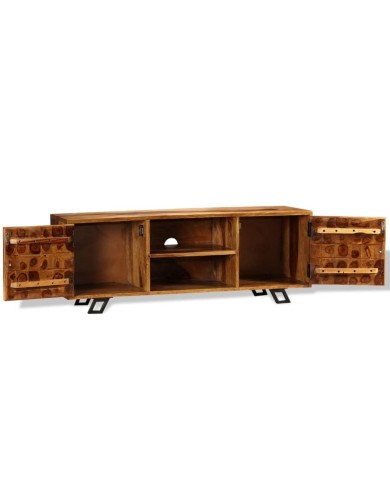 Meuble TV Bois massif de Sesham 120 x 30 x 40 cm