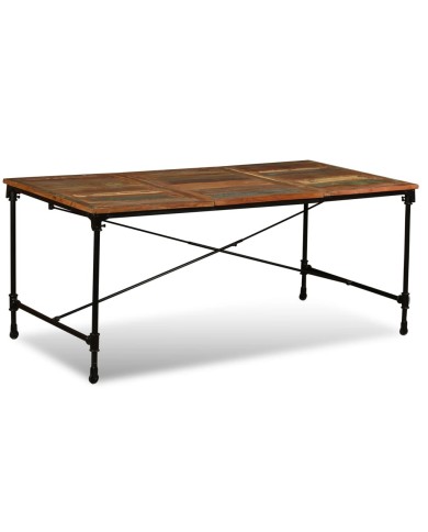 Table de salle à manger Bois de récupération massif 180 cm               