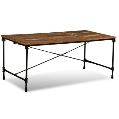 Table de salle à manger Bois de récupération massif 180 cm               