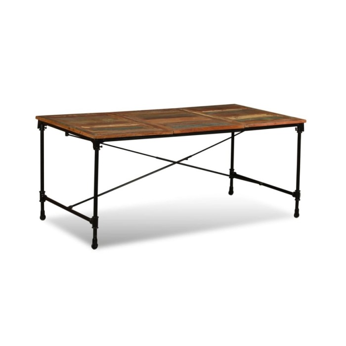 Table de salle à manger Bois de récupération massif 180 cm               