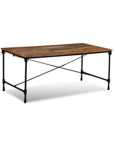 Table de salle à manger Bois de récupération massif 180 cm               