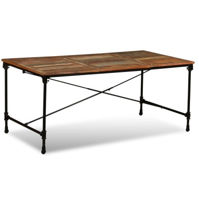 Table de salle à manger Bois de récupération massif 180 cm               