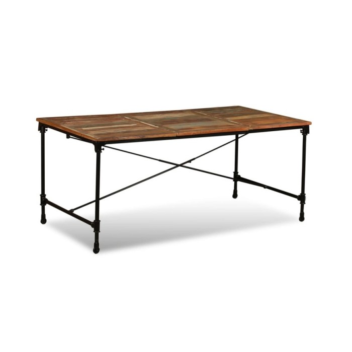 Table de salle à manger Bois de récupération massif 180 cm               