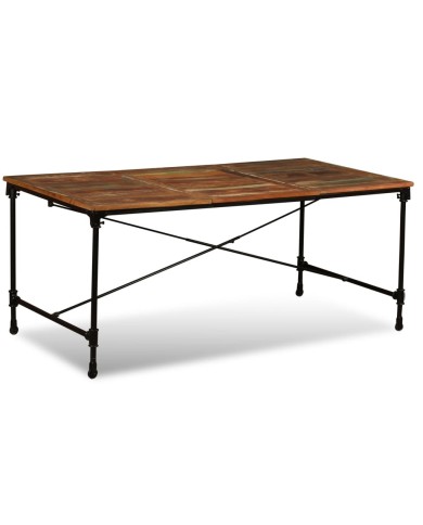 Table de salle à manger Bois de récupération massif 180 cm               