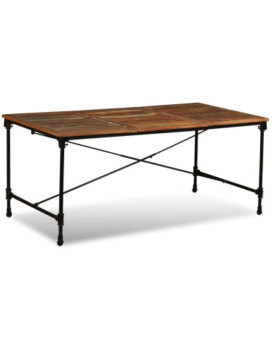 Table de salle à manger Bois de récupération massif 180 cm               
