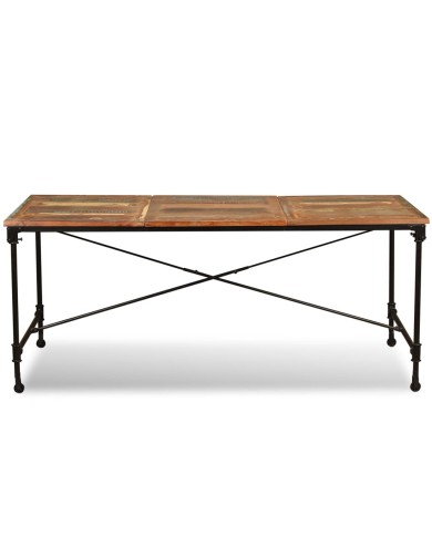 Table de salle à manger Bois de récupération massif 180 cm               