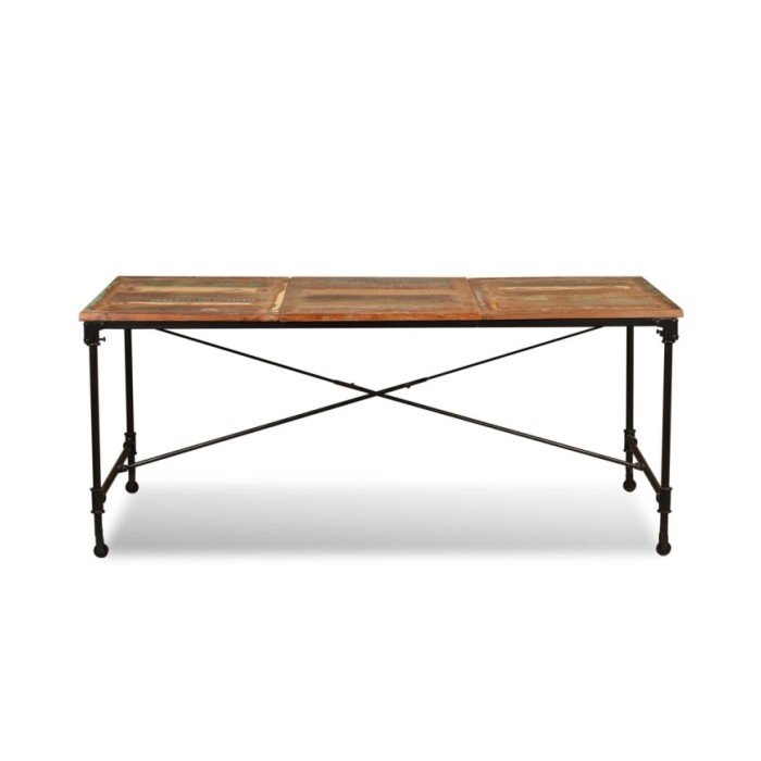 Table de salle à manger Bois de récupération massif 180 cm               
