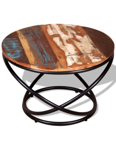 Table basse Bois de récupération massif 60 x 60 x 40 cm