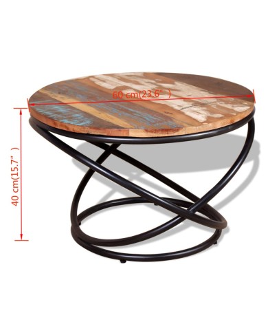 Table basse Bois de récupération massif 60 x 60 x 40 cm