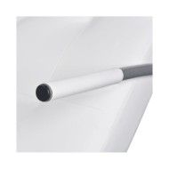 Chaise longue avec oreiller Blanc Similicuir
