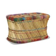 Table basse Bambou avec Détails Chindi Multicolore