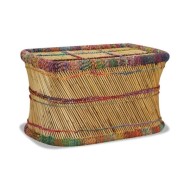 Table basse Bambou avec Détails Chindi Multicolore