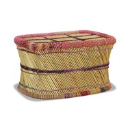 Table basse Bambou avec Détails Chindi Multicolore