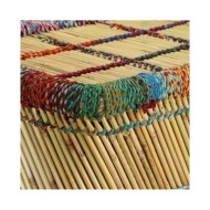 Table basse Bambou avec Détails Chindi Multicolore